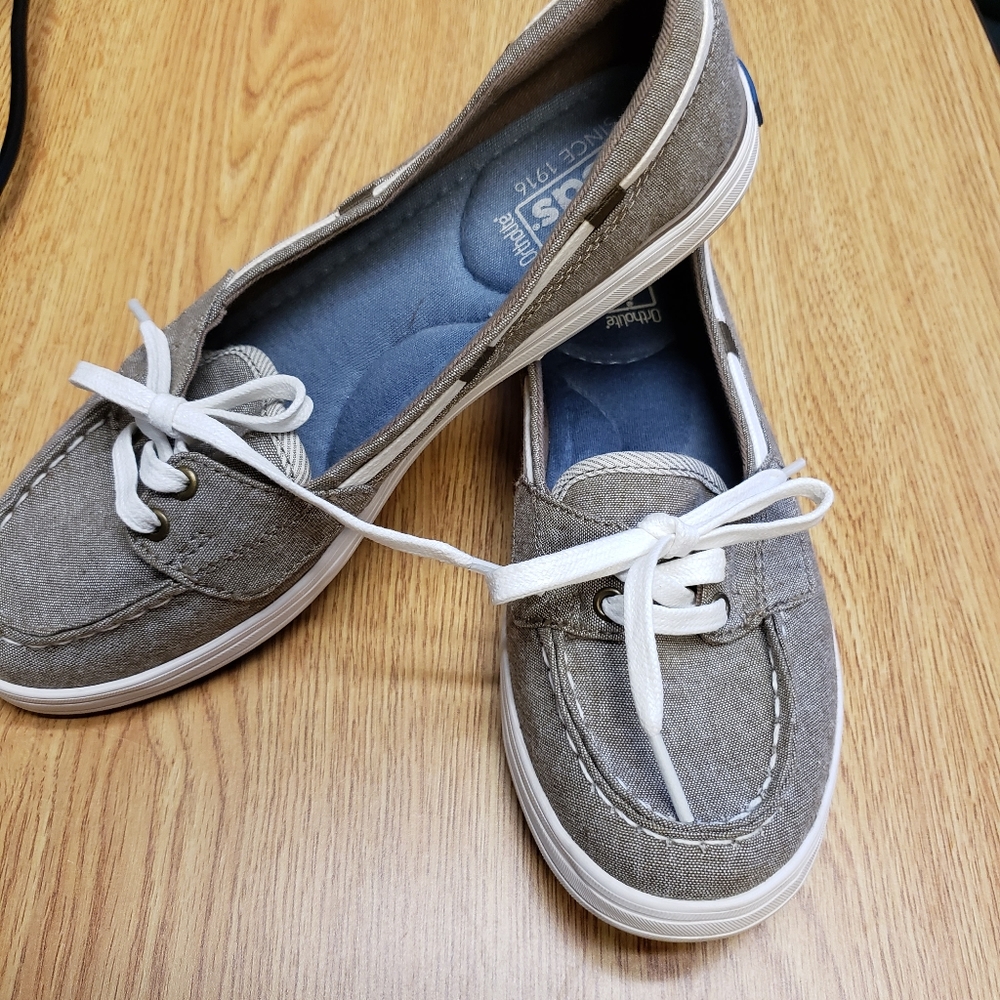 Keds Orthalite Gray Boat Shoes
